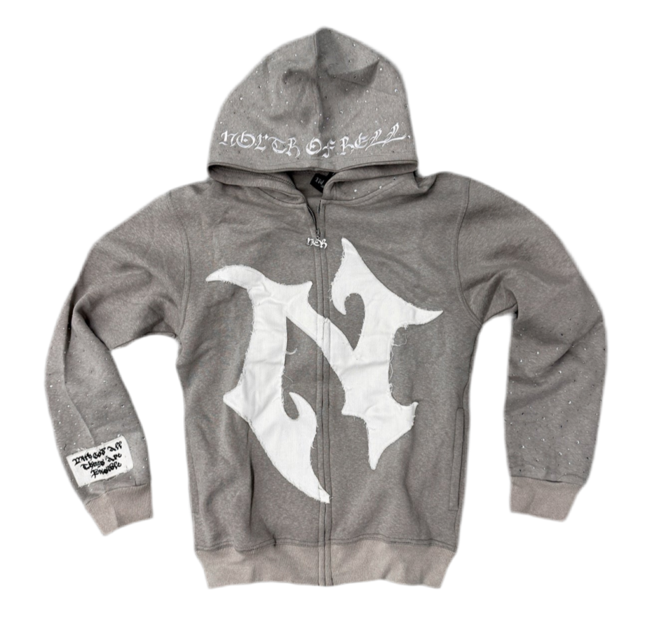 ♱Grey Stardust Zip-Up