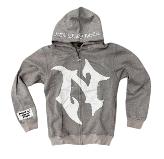 ♱Grey Stardust Zip-Up